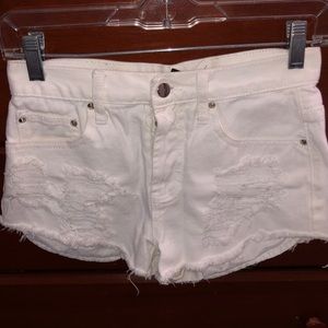 Forever 21 Ripped Jean Shorts